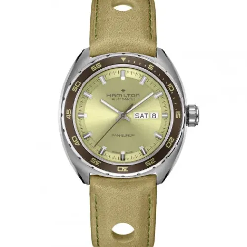 Hamilton Lederarmband-American Classic Pan Europ Day Date Auto - H35445860