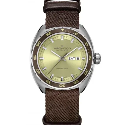 Hamilton Lederarmband-American Classic Pan Europ Day Date Auto - H35445860