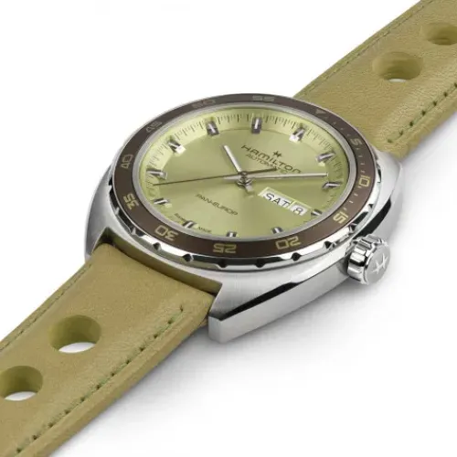 Hamilton Lederarmband-American Classic Pan Europ Day Date Auto - H35445860