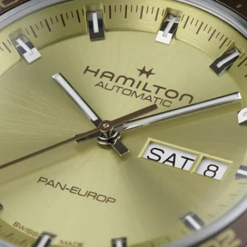 Hamilton Lederarmband-American Classic Pan Europ Day Date Auto - H35445860