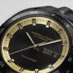 Hamilton Lederarmband-American Classic Pan Europ Day Date Auto - H35425730