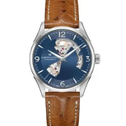 Hamilton Lederarmband-Jazzmaster Open Heart Auto - H32705041