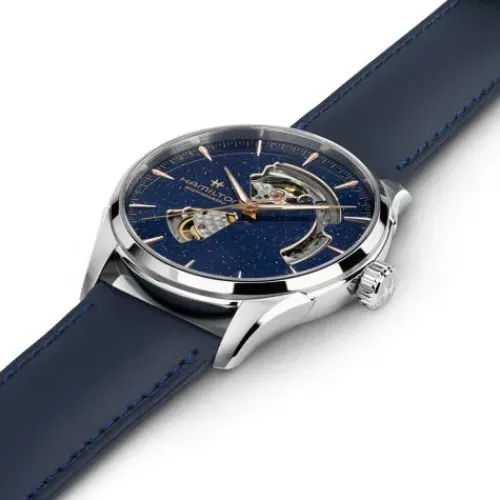 Hamilton Lederarmband-Jazzmaster Open Heart Auto - H32705640