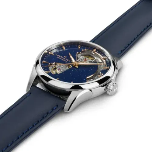 Hamilton Lederarmband-Jazzmaster Open Heart Lady Auto - H32215642