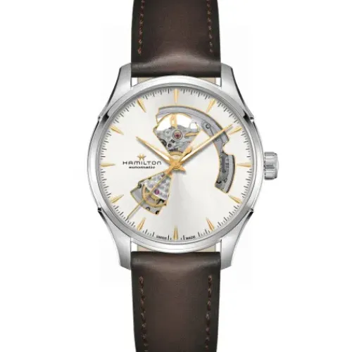 Hamilton Lederarmband-Jazzmaster Open Heart Auto - H32675551
