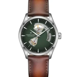 Hamilton Lederarmband-Jazzmaster Open Heart Auto - H32705560