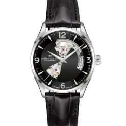 Hamilton Lederarmband-Jazzmaster Open Heart Auto - H32705731