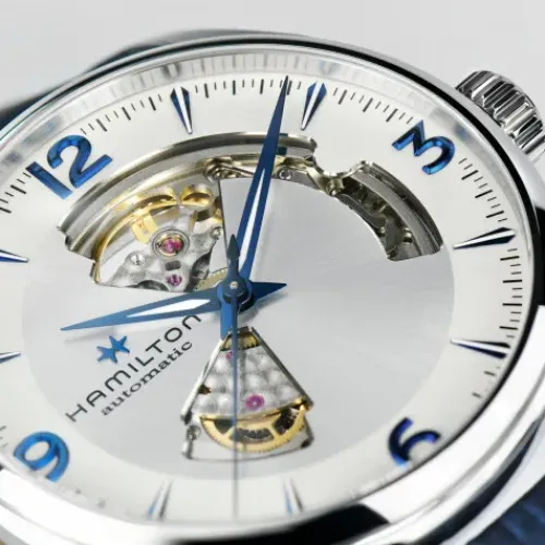 Hamilton Lederarmband-Jazzmaster Open Heart Auto - H32705651