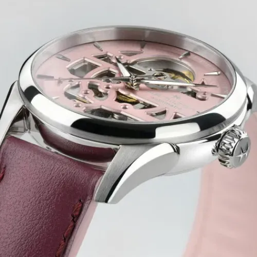 Hamilton Lederarmband-Jazzmaster Skeleton Lady Auto - H32265870