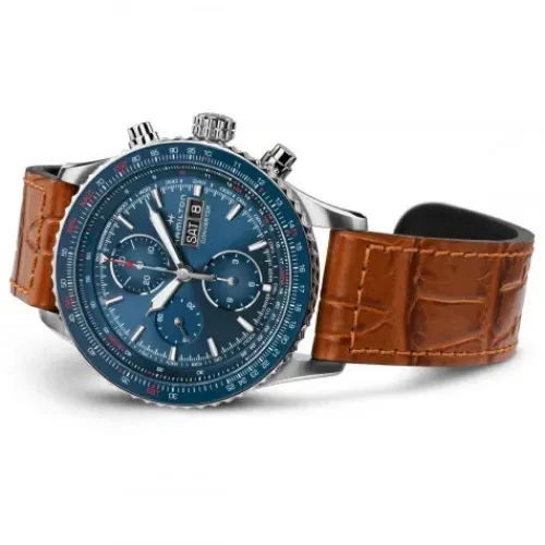 Hamilton Lederarmband-Khaki Aviation Converter Auto Chrono - H76746540