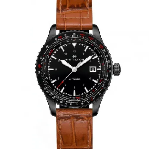 Hamilton Lederarmband-Khaki Aviation Converter Auto - H76625530