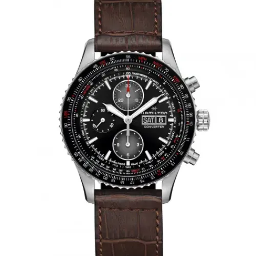 Hamilton Lederarmband-Khaki Aviation Converter Auto Chrono - H76726530