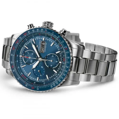 Hamilton Metallarmband-Khaki Aviation Converter Auto Chrono - H76746140