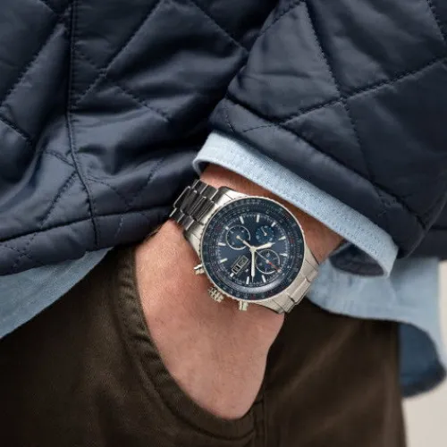 Hamilton Metallarmband-Khaki Aviation Converter Auto Chrono - H76746140