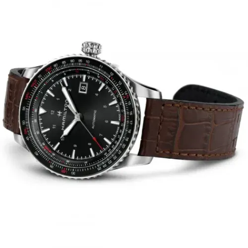 Hamilton Lederarmband-Khaki Aviation Converter Auto - H76615530