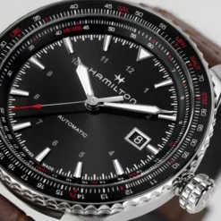 Hamilton Lederarmband-Khaki Aviation Converter Auto - H76615530