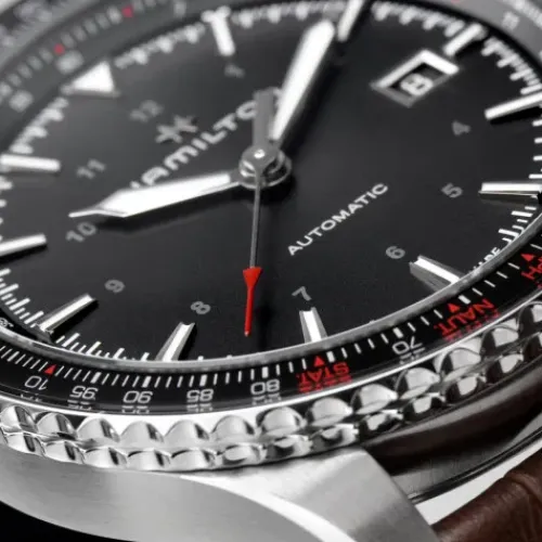 Hamilton Lederarmband-Khaki Aviation Converter Auto - H76615530