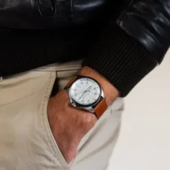 Hamilton Lederarmband-Khaki Aviation Pilot Day Date Auto - H64635550