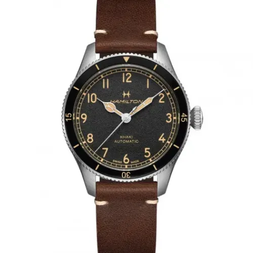 Hamilton Lederarmband-Khaki Aviation Pioneer Auto - H76205530