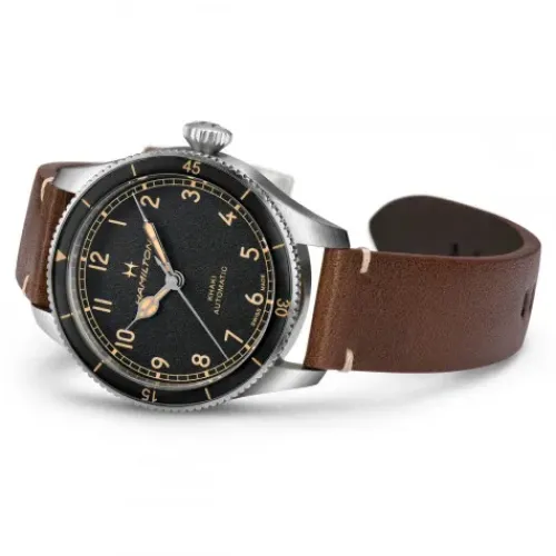 Hamilton Lederarmband-Khaki Aviation Pioneer Auto - H76205530