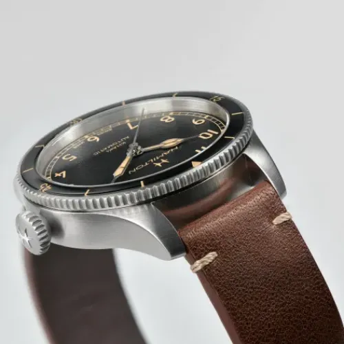 Hamilton Lederarmband-Khaki Aviation Pioneer Auto - H76205530