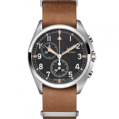 Hamilton Lederarmband-Khaki Aviation Pilot Pioneer - H76522531