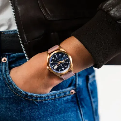 Hamilton Lederarmband-Khaki Aviation Pilot Auto - H76245840