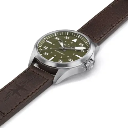 Hamilton Lederarmband-Khaki Aviation Pilot Auto - H76305560