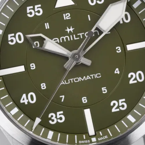 Hamilton Lederarmband-Khaki Aviation Pilot Auto - H76305560