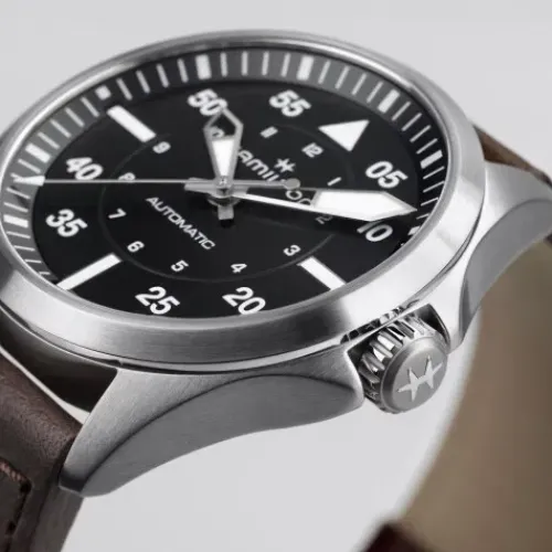 Hamilton Lederarmband-Khaki Aviation Pilot Auto - H76305530