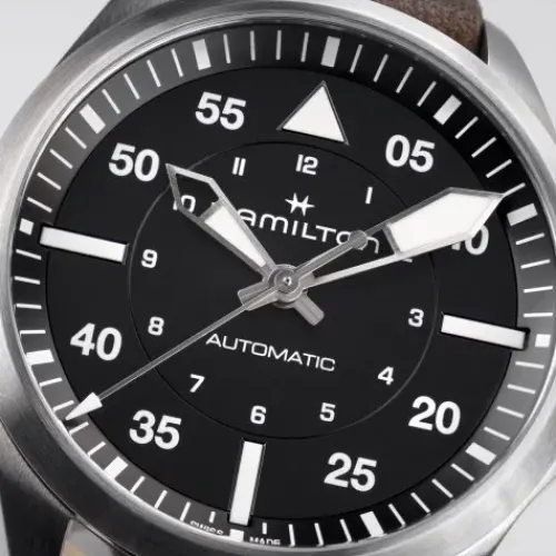 Hamilton Lederarmband-Khaki Aviation Pilot Auto - H76305530