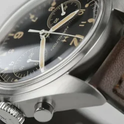 Hamilton Lederarmband-Khaki Aviation Pilot Pioneer Mechanical Chrono - H76409530