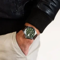 Hamilton Lederarmband-Khaki Aviation Pilot Day Date Auto - H64635560