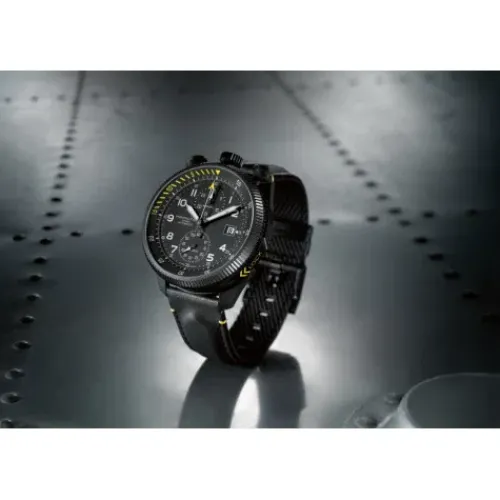 Hamilton Lederarmband-Khaki Aviation Takeoff Auto Chrono - H76786733