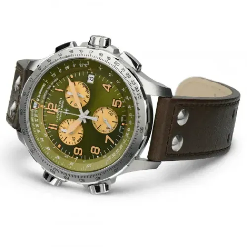 Hamilton Lederarmband-Khaki Aviation X-Wind GMT - H77932560
