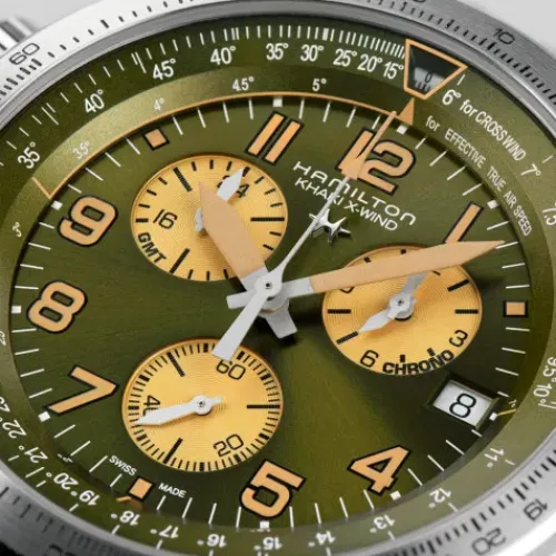 Hamilton Lederarmband-Khaki Aviation X-Wind GMT - H77932560