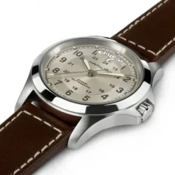 Hamilton Lederarmband-Khaki King Day Date - H64455523