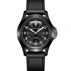 Hamilton Lederarmband-Khaki King Day Date - H64465733