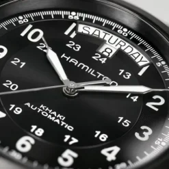 Hamilton Lederarmband-Khaki King Day Date - H64465733