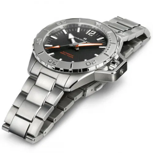 Hamilton Metallarmband-Khaki Navy Frogman Auto - H77815130