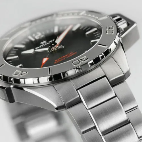 Hamilton Metallarmband-Khaki Navy Frogman Auto - H77815130