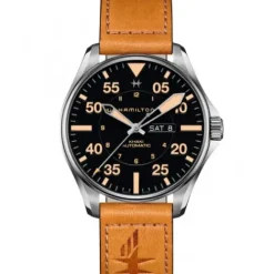 Hamilton Lederarmband-Khaki Pilot Day Date Auto - H64725531