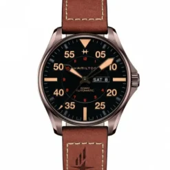 Hamilton Lederarmband-Khaki Pilot Day Date Auto - H64705531