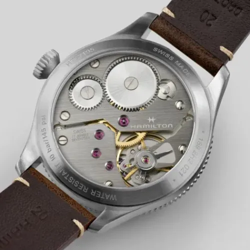 Hamilton Lederarmband-Khaki Pilot Pioneer Small Second Mechanical - H76719530