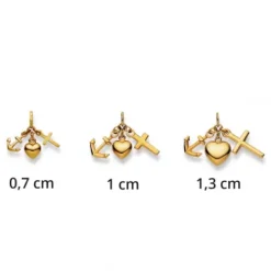 Helen Kirchhofer Gold Classics (Kette mit) Kreuz-HK Gold Classics Anhänger Gelbgold 750/18k Glaube Liebe Hoffnung