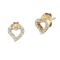 Julie Julsen Ohrringe-Amore Ohrstecker Herz Gold - JJER0329.3