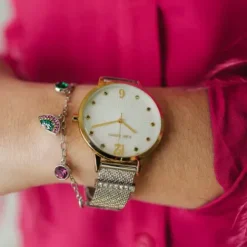 Julie Julsen Metallarmband-Charming Perlmutt - JJW1410YGSME-34