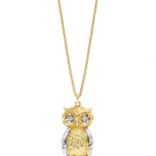 Julie Julsen Halsketten-Dancing Stone Halskette Eule - JJDNE01130.3