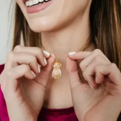 Julie Julsen Halsketten-Dancing Stone Halskette Eule - JJDNE01130.3