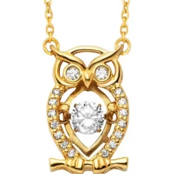 Julie Julsen Halsketten-Dancing Stone Halskette Eule - JJDNE1213.3